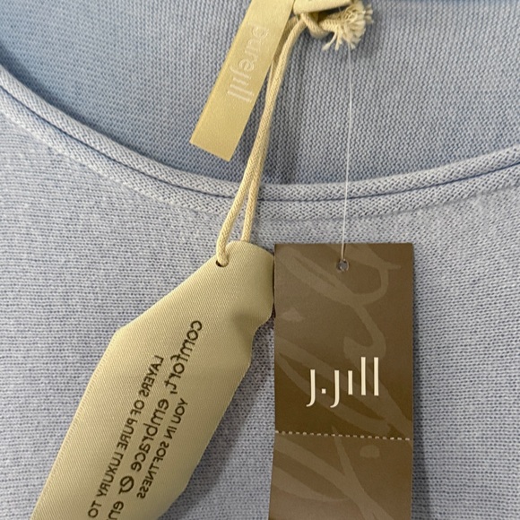 NWT Pure J.Jill Cashmere Blend Kimono Dolman Sweater Sky Blue XL Oversized - Picture 6 of 13